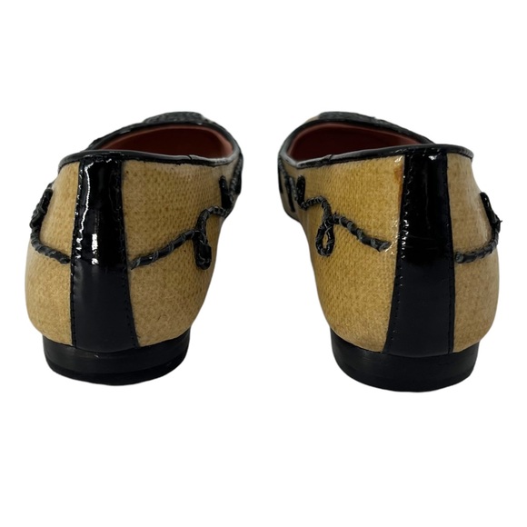 Taryn Rose Bubka Embroidered Coated Canvas Leather Flats Size 7.5 - Picture 5 of 13